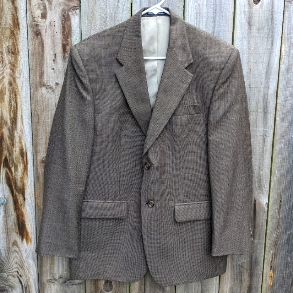 Lauren Ralph Lauren Men's Vintage Wool Blazer Brown Size 38